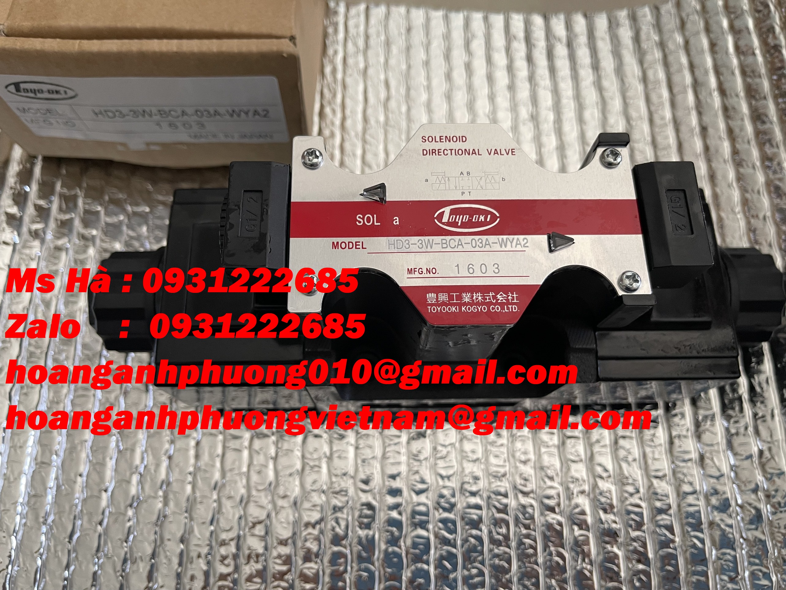 TOYOOKI  Van thủy lực  HD3-3W-BCA-03A-WYA2  bảo hành 12 tháng